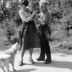 Ende der siebziger Jahre: Christa Fußhöller, Alexander Groß und Akademiehund „Teddy“