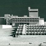 Architekturmodell Stalder/ Schmuck: ursprüngliche Planungen für den Bau der Jugendakademie mit vier Bungalowgebäuden
