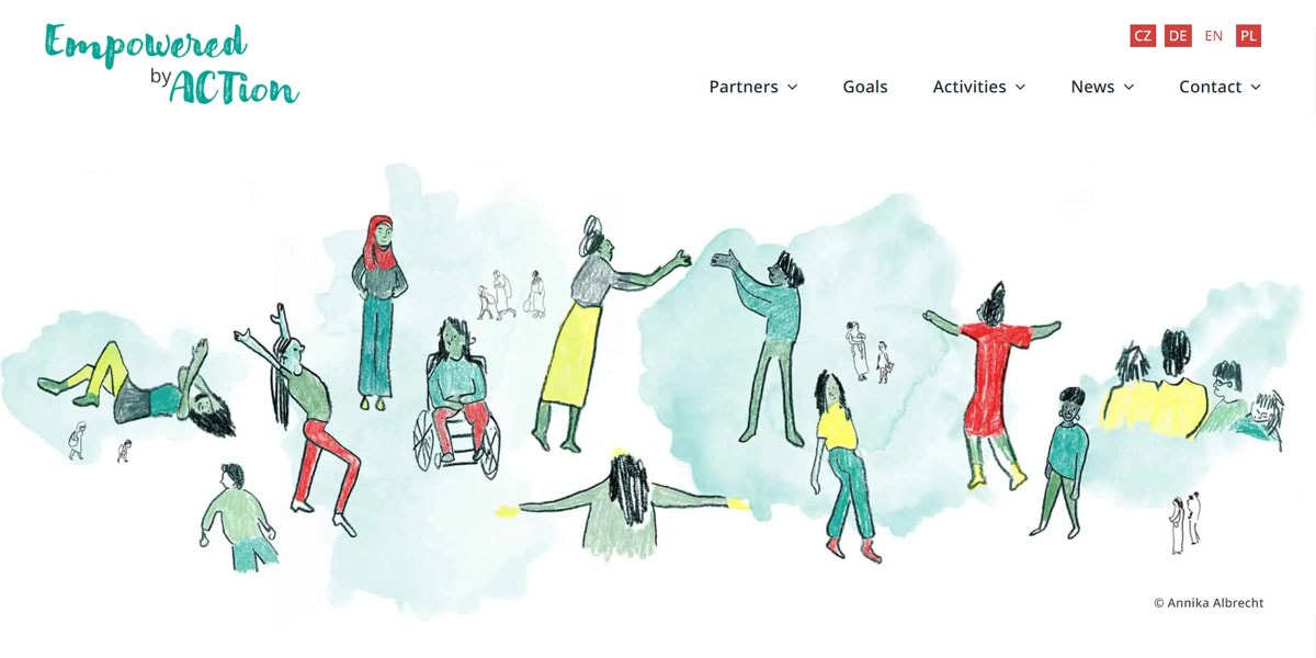 SCreenshot der Website "Empowered by ACTion