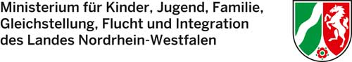 Logo: Ministerium für Kinder, Jugend, Familie, Gleichstellung, Flucht und Integration